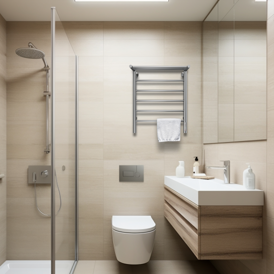 Полотенцесушитель электрический Equation 500x800 мм 125 Вт лесенка цвет хром