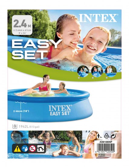 Бассейн надувной Intex Easy Set 28106NP 244x61 см