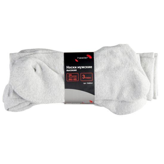Носки мужские Hesler кардная пряжа 44-46 серые (3 пары)