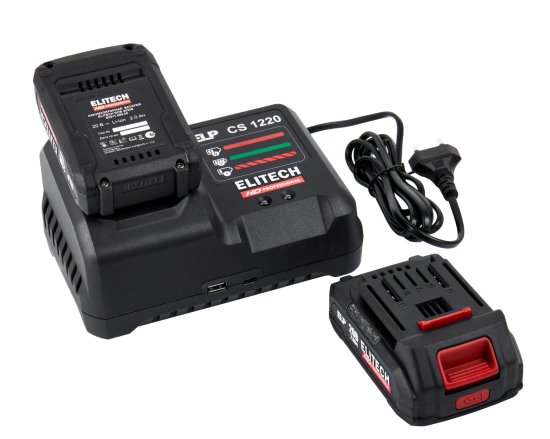 Дрель-шуруповерт аккумуляторная ударная бесщеточная Elitech HD CD20ISL2 E2201.041.01, 20 В Li-ion 2x2 Ач