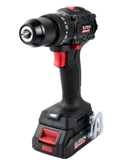 Дрель-шуруповерт аккумуляторная ударная бесщеточная Elitech HD CD20ISL2 E2201.041.01, 20 В Li-ion 2x2 Ач