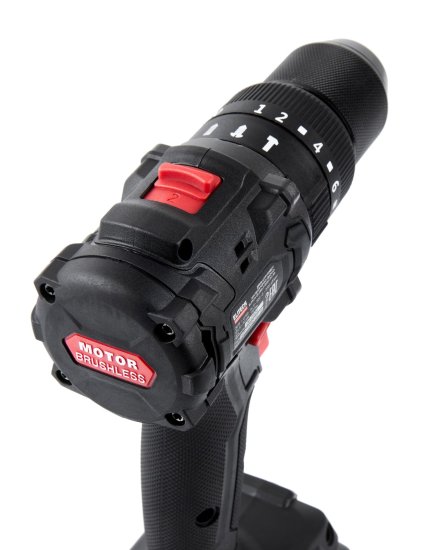 Дрель-шуруповерт аккумуляторная ударная бесщеточная Elitech HD CD20ISL2 E2201.041.01, 20 В Li-ion 2x2 Ач