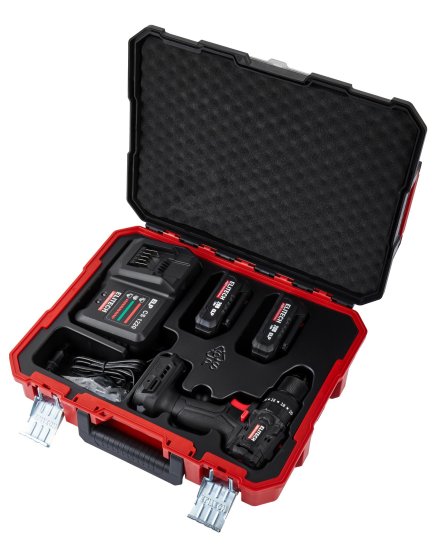 Дрель-шуруповерт аккумуляторная ударная бесщеточная Elitech HD CD20ISL2 E2201.041.01, 20 В Li-ion 2x2 Ач