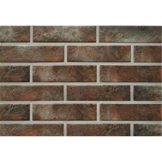 Клинкерная плитка для фасада Paradyz Octane ochre (46 шт.=0,74 кв.м) красная 245х66х7 мм