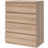 Комод Альма 4 ящика 80x99x48.6 см ЛДСП цвет дуб комано