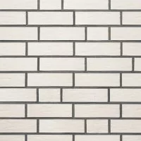 Клинкерная плитка для фасада Roben Oslo Perlweiss genarbt (24 шт.= 0,5 кв.м с учетом шва) белая 240х71х14 мм