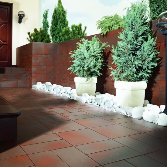 Клинкерная плитка для фасада Paradyz Elewacja Cloud gladka (46 шт.= 0,74 кв.м) коричневая 245х66х7 мм