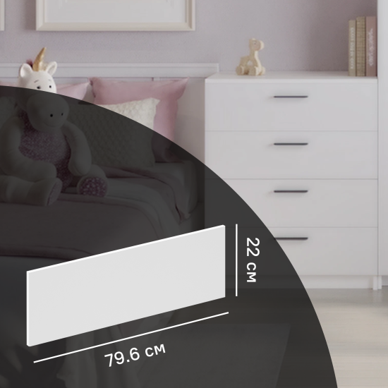 Фасад комода Лион София 79.6x22x1.6 см ЛДСП цвет белый матовый