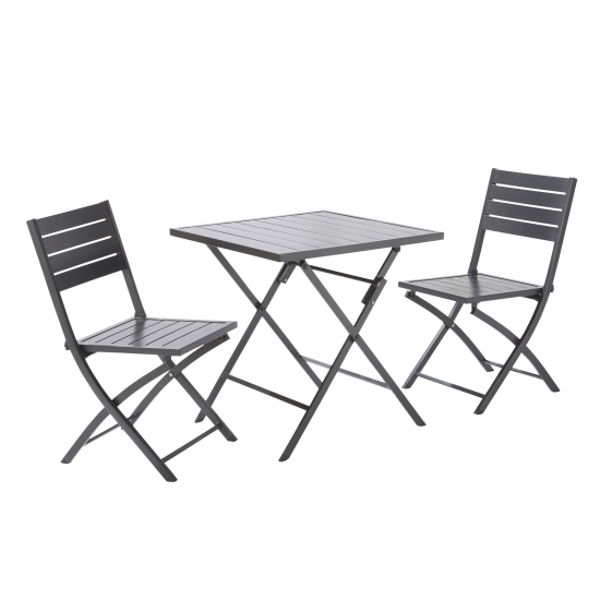 Стол садовый квадратный Naterial Xara 71x71x74 см алюминий темно-серый