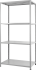 Стеллаж металл 4 полки 200x100x60 см цвет серый нагрузка до 150 кг