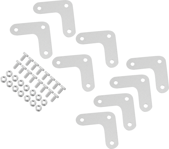 Уголки усиливающие для стеллажа сталь цвет серый 8 шт