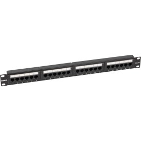 Патч-панель NTSS 24 UTP порта RJ45, cat.5е, 1U, Dual IDC, без органайзера