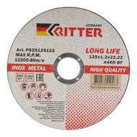 Круг отрезной по металлу Ritter LongLife HQ 125х22,2х1,2 мм (PS50125122)
