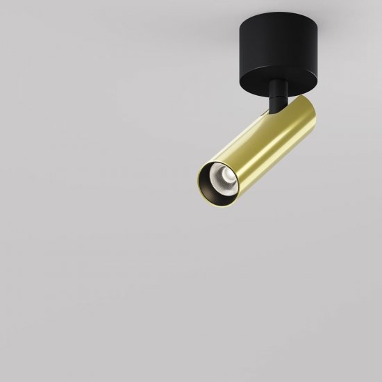 Потолочный светильник MAYTONI Focus T LED 6W Алюминий Черный и Латунь
