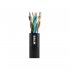 Кабель витая пара NTSS U/UTP 5e 4 пары одножильный 24AWG медь 305м внешний PE черный