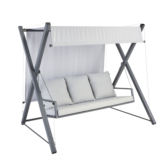 Качели садовые Naterial Odyssea 3-х местные до 395 кг белый/серый