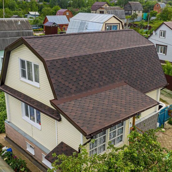 Черепица гибкая Шинглас Оптима коричневая 3 кв.м