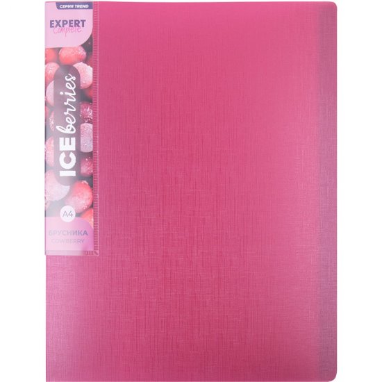 Папка Expert Complete A4, 700 мкм, 25 мм, 1 шт., Trend ICEberries, брусника EC211820070