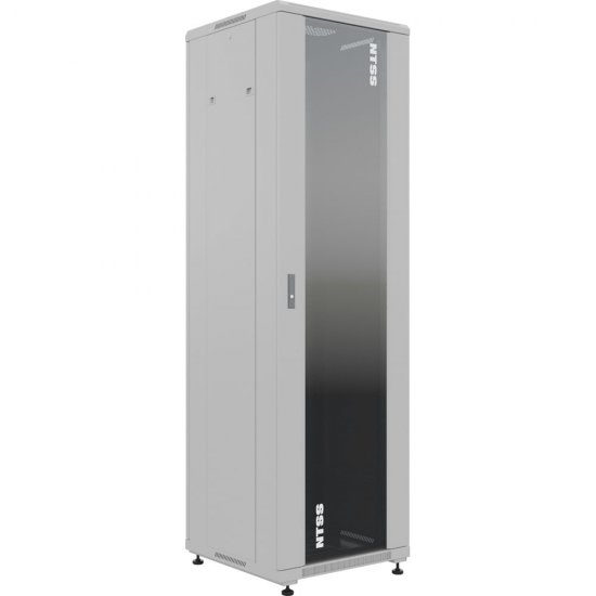 Напольный универсальный серверный шкаф NTSS NTSSR 32U 600x600мм, 4 профиля 19, двери стекло и сплошная металл, боковые стенки съемные, регулируе