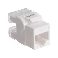 Розеточный модуль NTSS Keystone UTP RJ45 cat.6, 180 градусов, белый