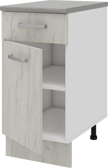 Кухонный шкаф напольный с ящиком Дейма светлая 40x85x60 см ЛДСП цвет светло-бежевый