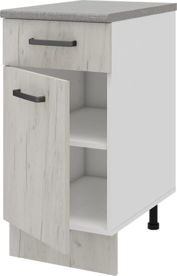 Кухонный шкаф напольный с ящиком Дейма светлая 40x85x60 см ЛДСП цвет светло-бежевый