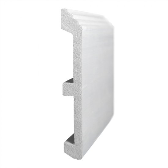 Плинтус экополимер Decomaster 120х18х2000 мм белый (A026)