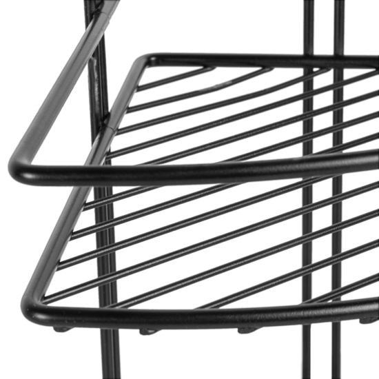 Полка для душа ProfFero С27415 угловая 2 яруса цвет черный матовый