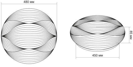 Светильник настенно-потолочный LED Lumin Arte Dune CLL51 90 Вт с пультом д/у 58 м² регулируемый белый свет цвет белый