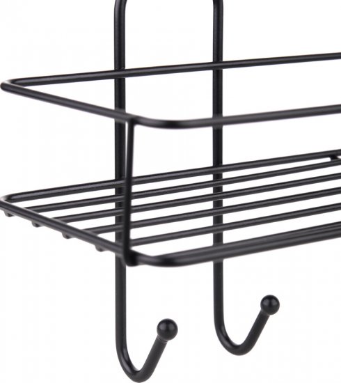 Полка для ванной ЧМЗ Лофт 356х115х158 мм металл черная (513-001-01)