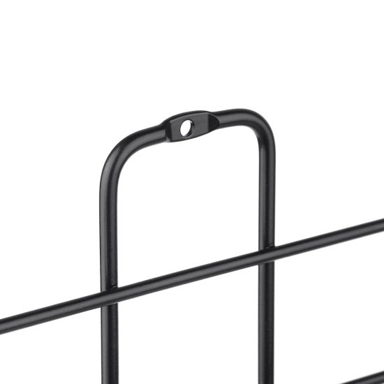 Полка для ванной ЧМЗ Лофт трехъярусная 356х115х638 мм металл черная (513-003-01)