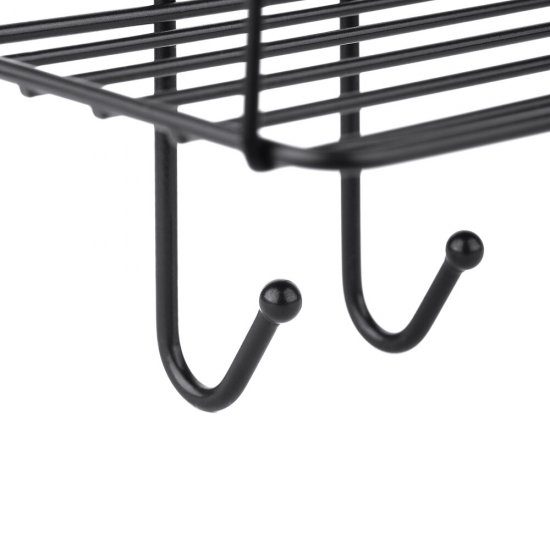 Полка для ванной ЧМЗ Лофт трехъярусная 356х115х638 мм металл черная (513-003-01)