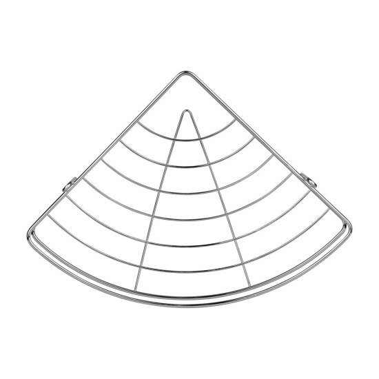 Полка для ванной ЧМЗ угловая двухъярусная 220х220х320 мм металл хром (501-005-27)