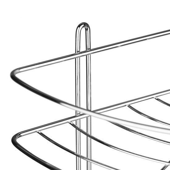 Полка для ванной ЧМЗ угловая двухъярусная 220х220х320 мм металл хром (501-005-27)