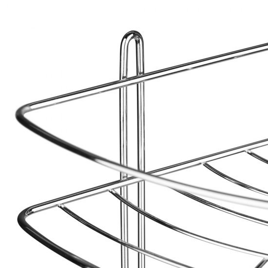 Полка для ванной ЧМЗ угловая трехъярусная 220х220х565 мм металл хром (501-006-35)