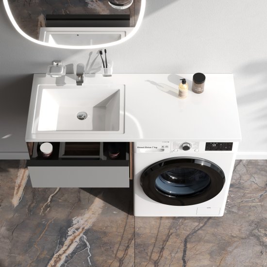 Раковина на стиральную машину Терни/Рейкъявик 120 см левая