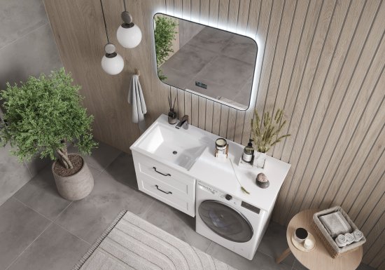 Раковина на стиральную машину Терни/Рейкъявик 120 см левая