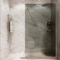 Душевая перегородка Mebelvann 100x200 см хромированный профиль тонированное стекло