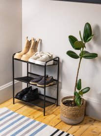 Этажерка для обуви Женева 13 45x60x27 см 3 полки металл цвет черный