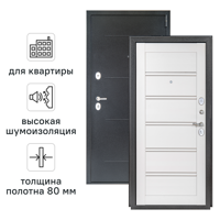 Дверь входная металлическая Легда 28 88x205 см правая белое дерево