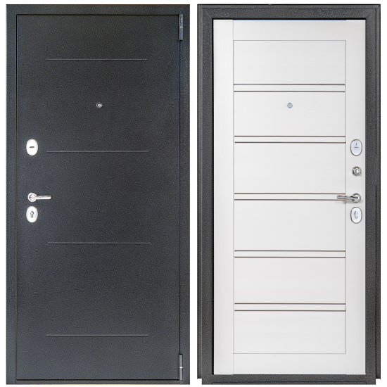 Дверь входная металлическая Легда 28 88x205 см правая белое дерево