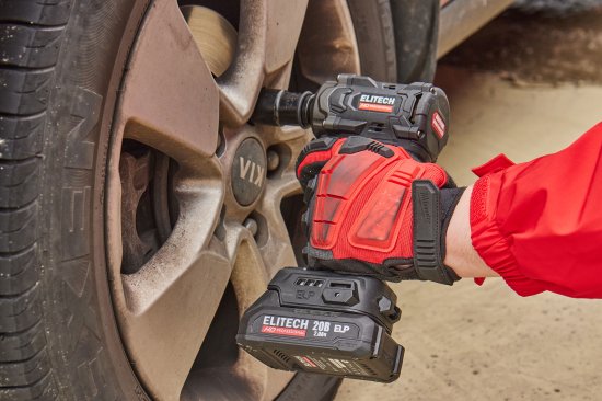 Гайковерт аккумуляторный Elitech HD CW 2004SL, 20 В Li-Ion 2x2 Ач, 450 Нм