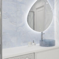 Глазурованный керамогранит Eternal Onyx Blue 60x60 см 1.44 м² глянцевый цвет голубой