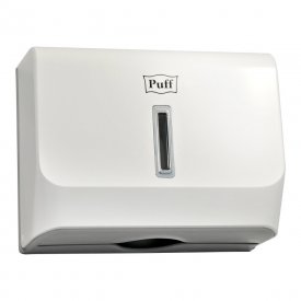 Диспенсер Puff для бумажных полотенец пластик белый (5130)