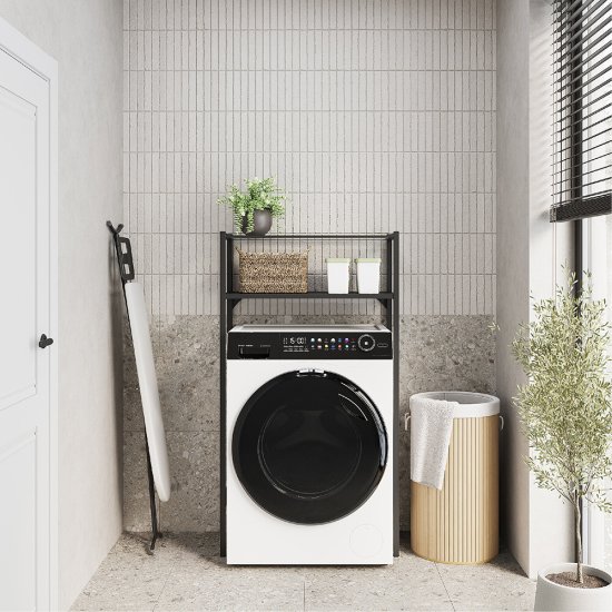 Стеллаж над стиральной машиной Ulitka Parus 29х67х121 см черный (74104507)