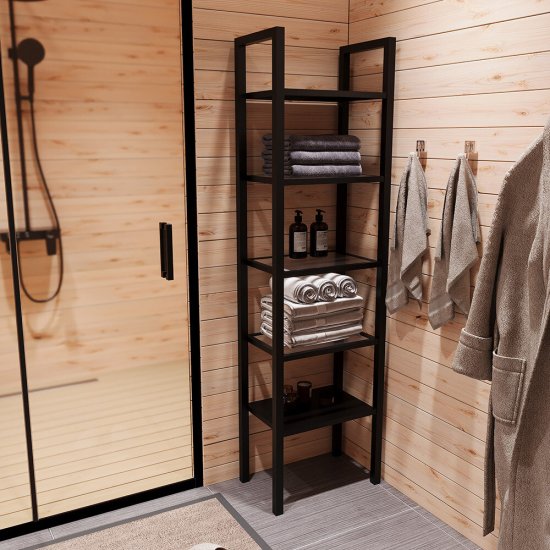 Стеллаж напольный 45х30х171 см Ulitka Parus черный (74104506)