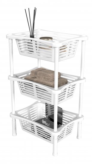 Стеллаж для ванной Berossi Relax 40.14x30.14x67.95 см цвет снежно-белый