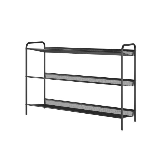 Этажерка для обуви Женева 33 86.5x60x27 см 3 полки металл цвет черный
