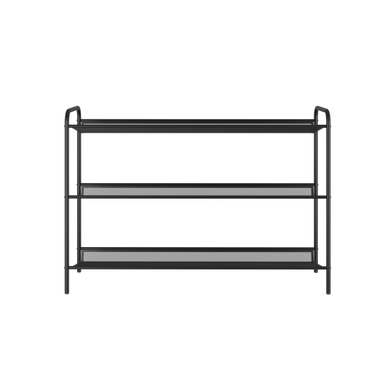 Этажерка для обуви Женева 33 86.5x60x27 см 3 полки металл цвет черный