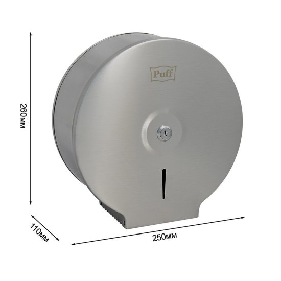 Диспенсер Puff 7610 для туалетной бумаги нержавеющая сталь хром